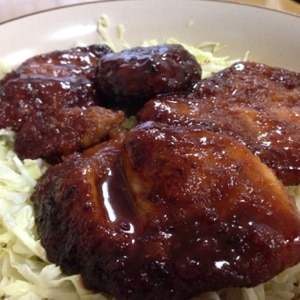 特製ソースで☆ソースチキンカツ丼